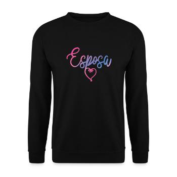 Esposa Cute Wife To Be Bride Couple Wedding Gift - Unisex Sweatshirt - black - Front - Alina (178cm) & Michal (187cm)