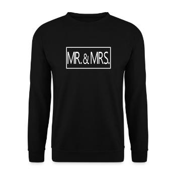 M. & Mme Couple marié Hommes & Femmes Cadeau de mariage - Sweat-shirt Unisexe - noir - Devant - Alina (178cm) & Michal (187cm)