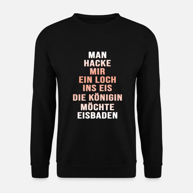 Eisbade-Königin winterbad winterharte Eisbaderin - Unisex Pullover - Schwarz