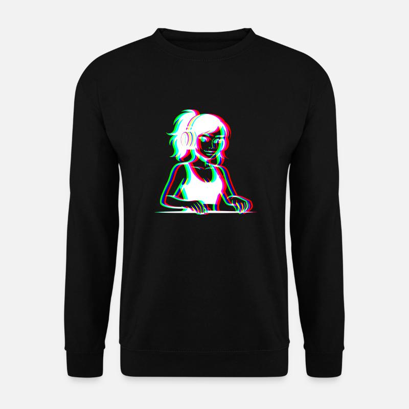 EDM - DJane - Glitch Rave Style - Unisex Sweatshirt - black