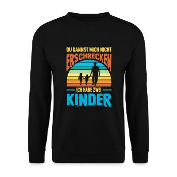 Bester Papa Der Welt Geschenke Weihnachten - Unisex Pullover - Schwarz - Vorne - Alina (178cm) & Michal (187cm)