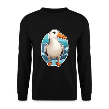 Albatross - Unisex Sweatshirt - black - Front - Alina (178cm) & Michal (187cm)