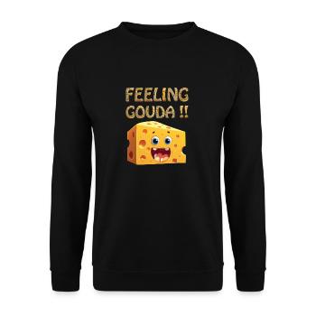 feelin gouda - Sweat-shirt Unisexe - noir - Devant - Alina (178cm) & Michal (187cm)