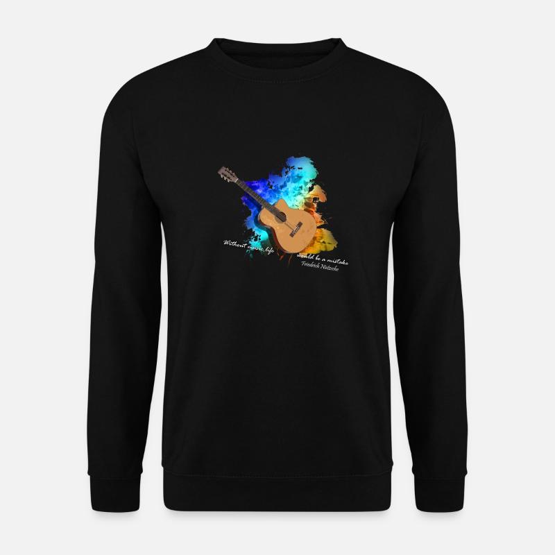 gitarre - Unisex Pullover - Schwarz