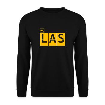 Las Vegas LAS - Unisex Pullover - Schwarz - Vorne - Alina (178cm) & Michal (187cm)