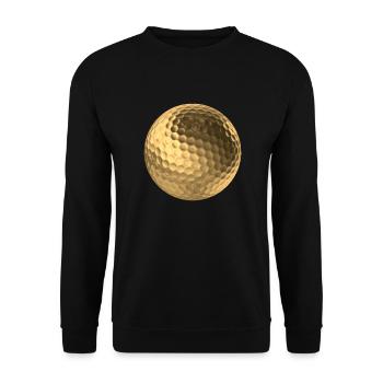 Golden Golf Ball 3D - Unisex Sweatshirt - black - Front - Alina (178cm) & Michal (187cm)