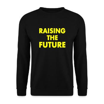 Raising the future - Unisex Sweatshirt - black - Front - Alina (178cm) & Michal (187cm)