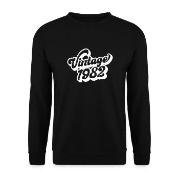 Millésime 1982, 40 ans, cadeau de 40e anniversaire - Sweat-shirt Unisexe - noir - Devant - Alina (178cm) & Michal (187cm)