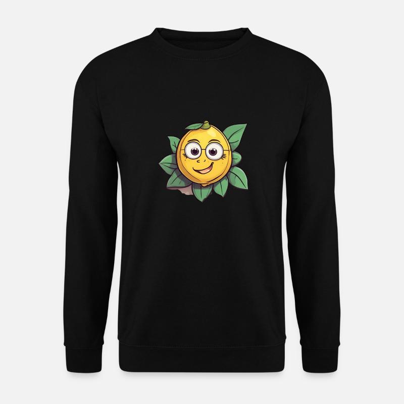 Zitrone Zitrus Frucht Obst - Unisex Pullover - Schwarz