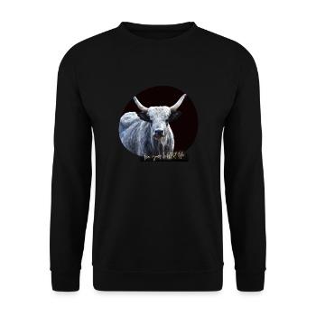 Longhorn Love - Unisex Sweatshirt - black - Front - Alina (178cm) & Michal (187cm)