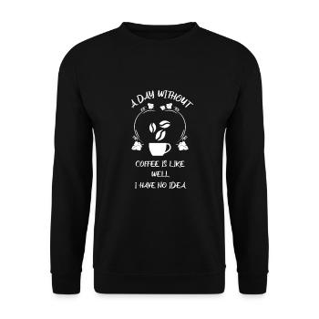 Café Espresso Café - Sweat-shirt Unisexe - noir - Devant - Alina (178cm) & Michal (187cm)