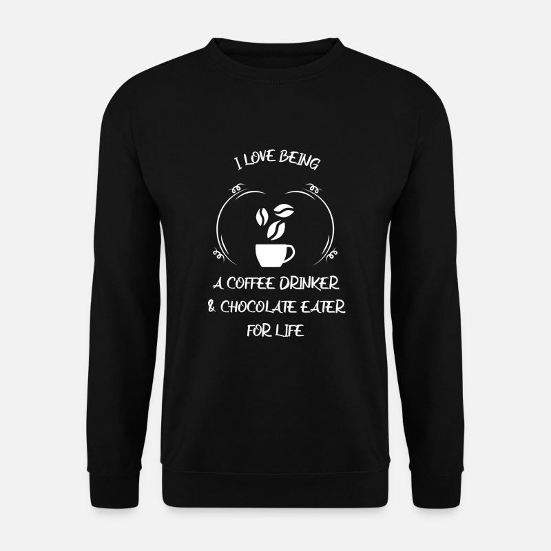 Kaffee Espresso Käffchen & Schokolade - Unisex Pullover - Schwarz