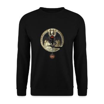 Mothman - Unisex Sweatshirt - black - Front - Alina (178cm) & Michal (187cm)