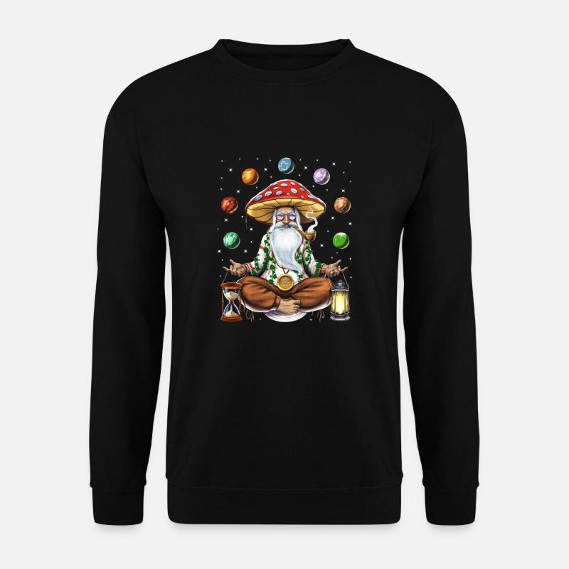 Psychedelic Mushroom Meditation - Unisex Sweatshirt - black
