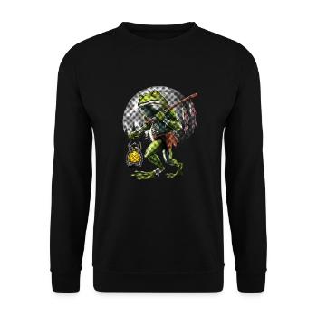 Cryptid Loveland Frogman - Unisex Sweatshirt - black - Front - Alina (178cm) & Michal (187cm)
