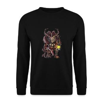 Cryptid Wendigo - Unisex Sweatshirt - black - Front - Alina (178cm) & Michal (187cm)
