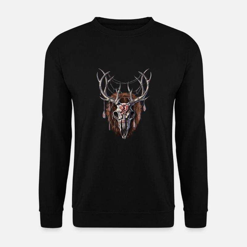 Crâne de Wendigo - Sweat-shirt Unisexe - noir