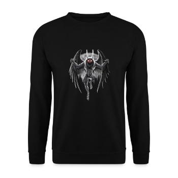 Mothman - Unisex Sweatshirt - black - Front - Alina (178cm) & Michal (187cm)