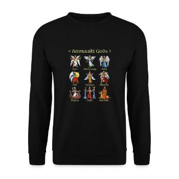 Anunnaki Sumerian Mythology Gods - Unisex Sweatshirt - black - Front - Alina (178cm) & Michal (187cm)