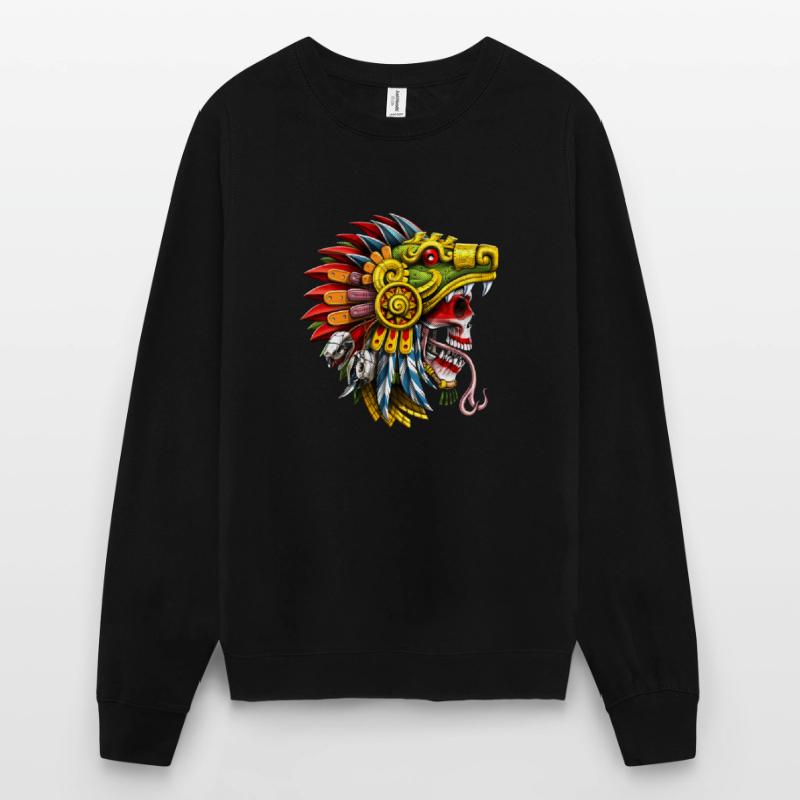 Aztec Serpent Skull Warrior Unisex Sweatshirt