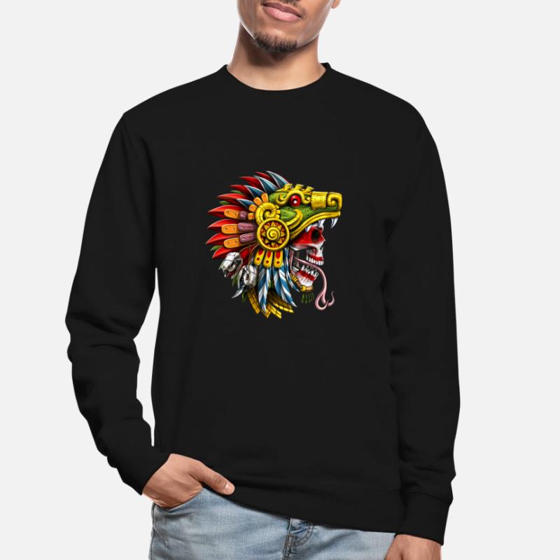 Aztec Serpent Skull Warrior Unisex Sweatshirt