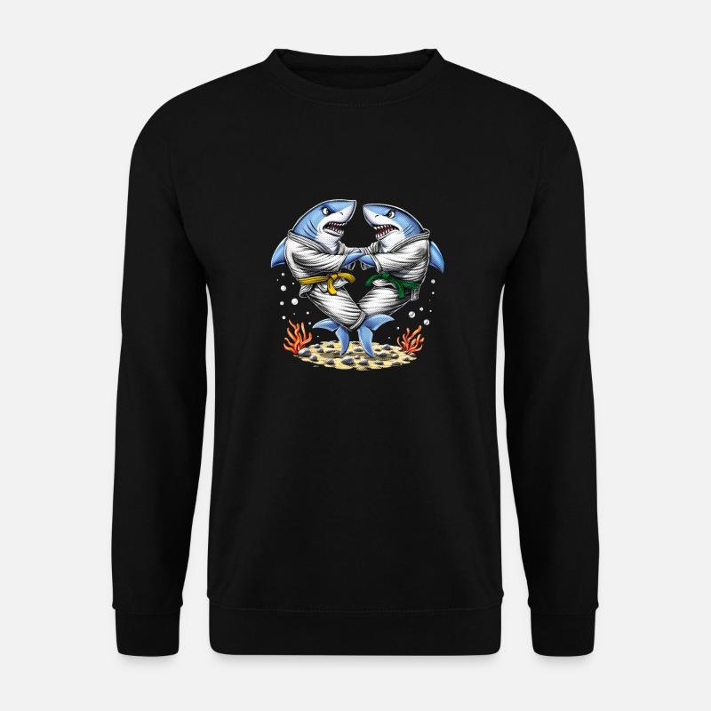 Shark Jiu-Jitsu Ringer - Unisex Pullover - Schwarz