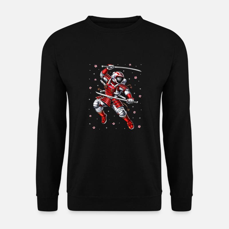 Astronauten-Samurai-Krieger - Unisex Pullover - Schwarz