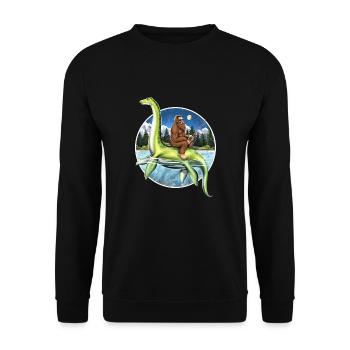 Bigfoot Loch Ness Monster Fishing - Sweat-shirt Unisexe - noir - Devant - Alina (178cm) & Michal (187cm)