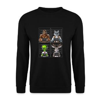 Cryptids Mugshot - Unisex Sweatshirt - black - Front - Alina (178cm) & Michal (187cm)