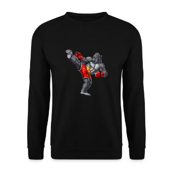 Gorilla Muay Thai Fighter - Sweat-shirt Unisexe - noir - Devant - Alina (178cm) & Michal (187cm)