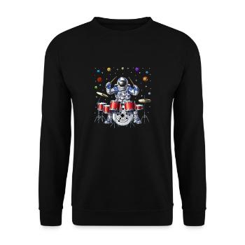 Batteur d’astronaute - Sweat-shirt Unisexe - noir - Devant - Alina (178cm) & Michal (187cm)