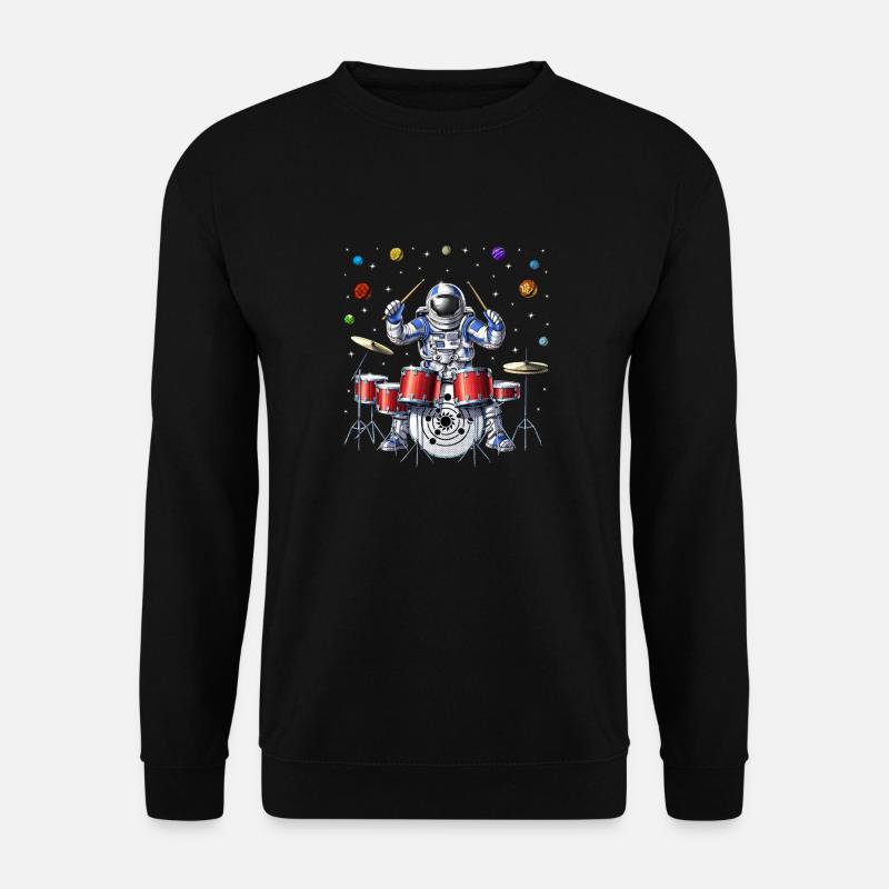Astronaut Drummer - Unisex Sweatshirt - black