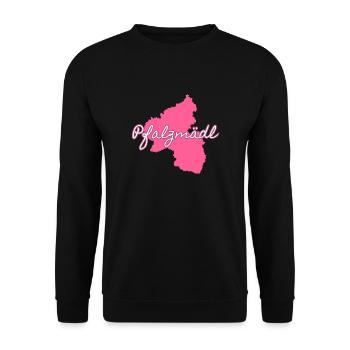 Pfalzmädel,Rhineland-Palatinate, Palatinate, Palatinate - Unisex Sweatshirt - black - Front - Alina (178cm) & Michal (187cm)