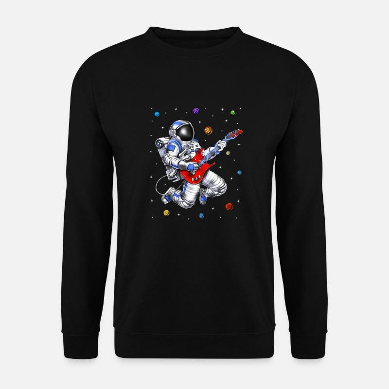 Space Astronaut Playing Guitar - Unisex Sweatshirt - black