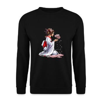 Fille de samouraï japonais - Sweat-shirt Unisexe - noir - Devant - Alina (178cm) & Michal (187cm)