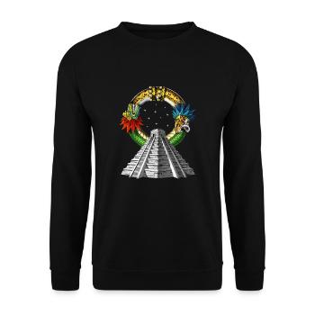 Ancient Aztec Pyramid - Unisex Sweatshirt - black - Front - Alina (178cm) & Michal (187cm)