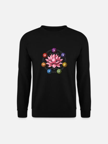 Zen Lotus Chakra Symbols - Unisex Sweatshirt - black