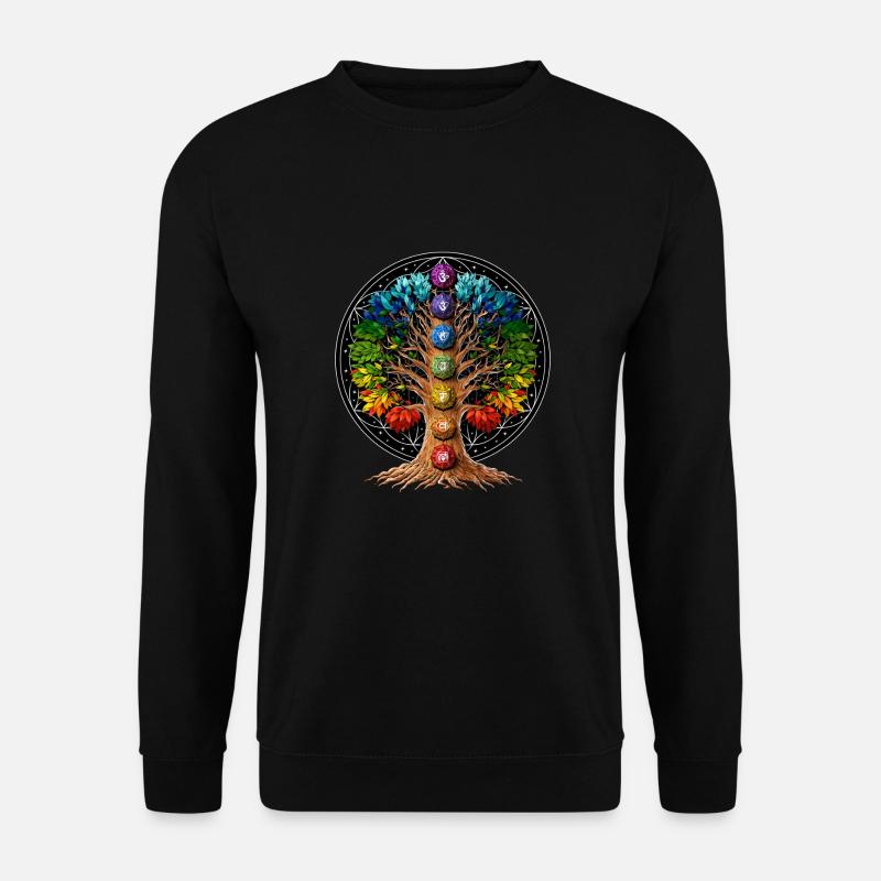 Yoga-Baum des Lebens - Unisex Pullover - Schwarz