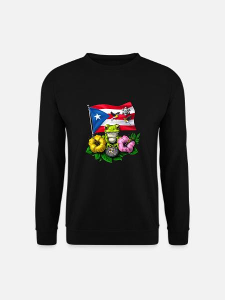 Puerto Rico Boricua Flag - Unisex Sweatshirt - black