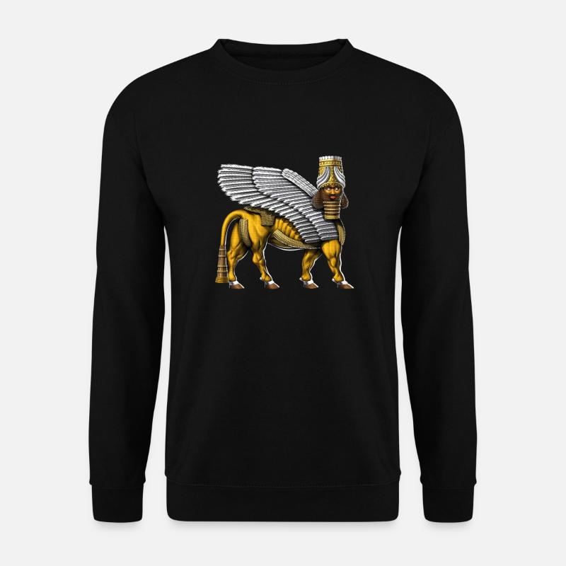 Lamassu Sumerian Winged Bull - Unisex Sweatshirt - black