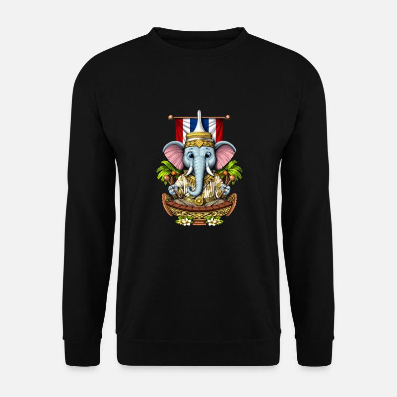 Éléphant de Thaïlande - Sweat-shirt Unisexe - noir
