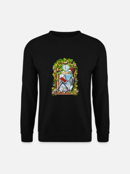 Skeleton Hippie Plants - Unisex Sweatshirt - black