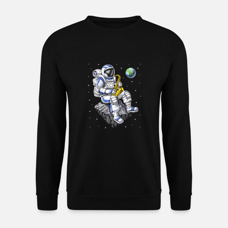 Astronaut Saxophone Player - Unisex Sweatshirt - black