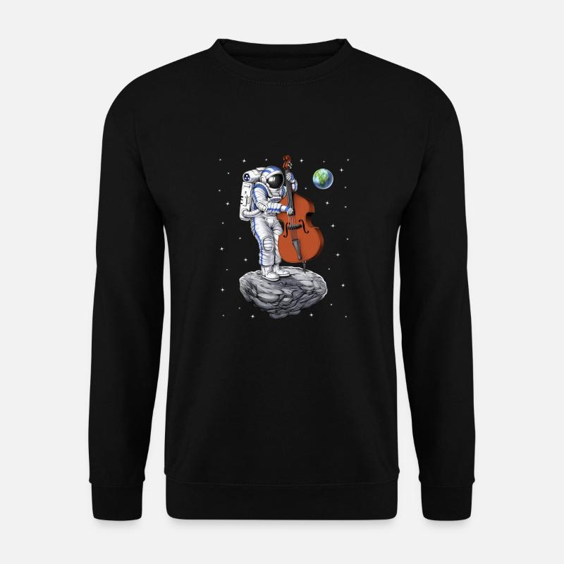 Astronaut Kontrabassist - Unisex Pullover - Schwarz