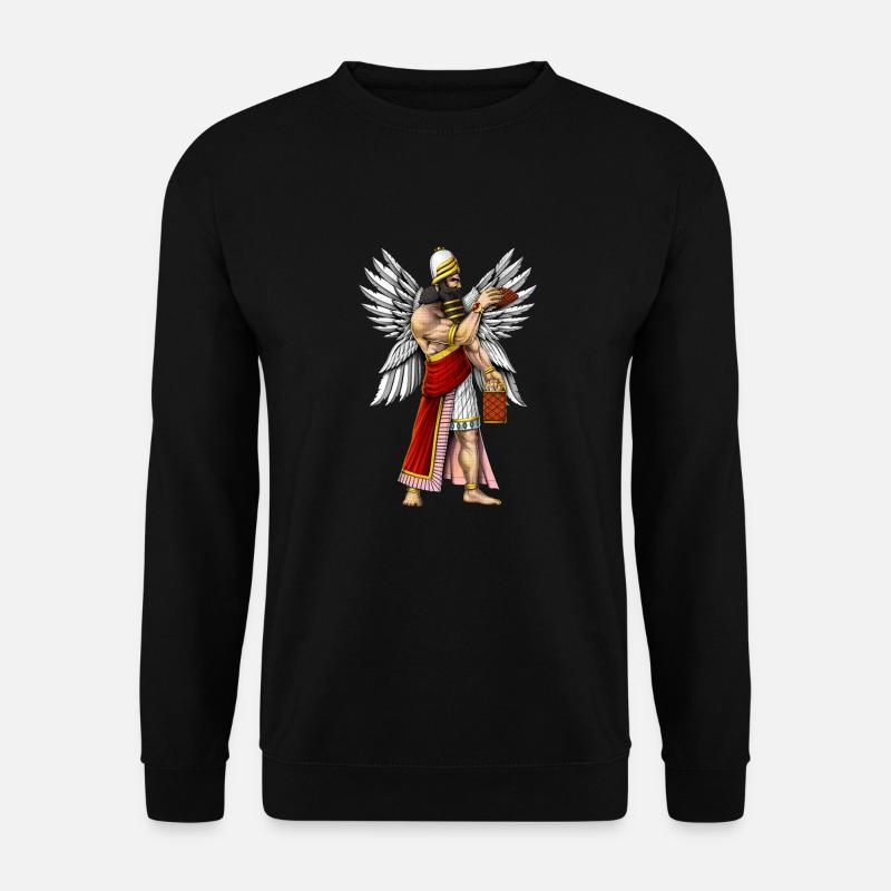 Sumerischer Gott Enki - Unisex Pullover - Schwarz