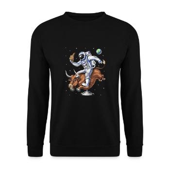 Astronaut Rodeo Cowboy - Unisex Sweatshirt - black - Front - Alina (178cm) & Michal (187cm)