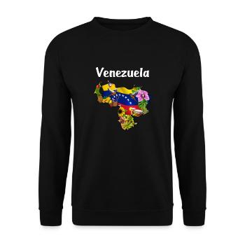 Carte du Venezuela - Sweat-shirt Unisexe - noir - Devant - Alina (178cm) & Michal (187cm)