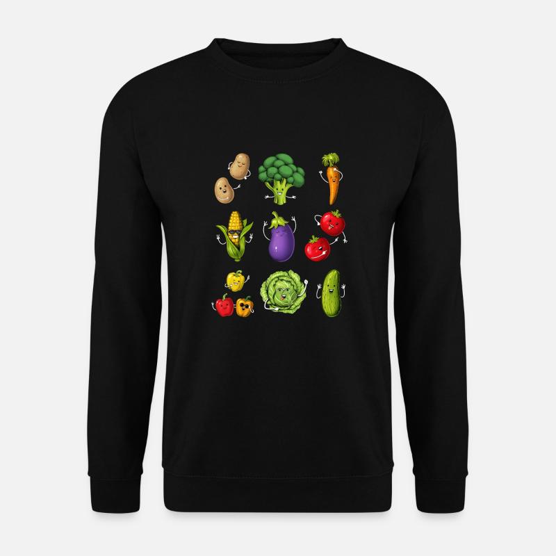 Lustiges Gemüse - Unisex Pullover - Schwarz