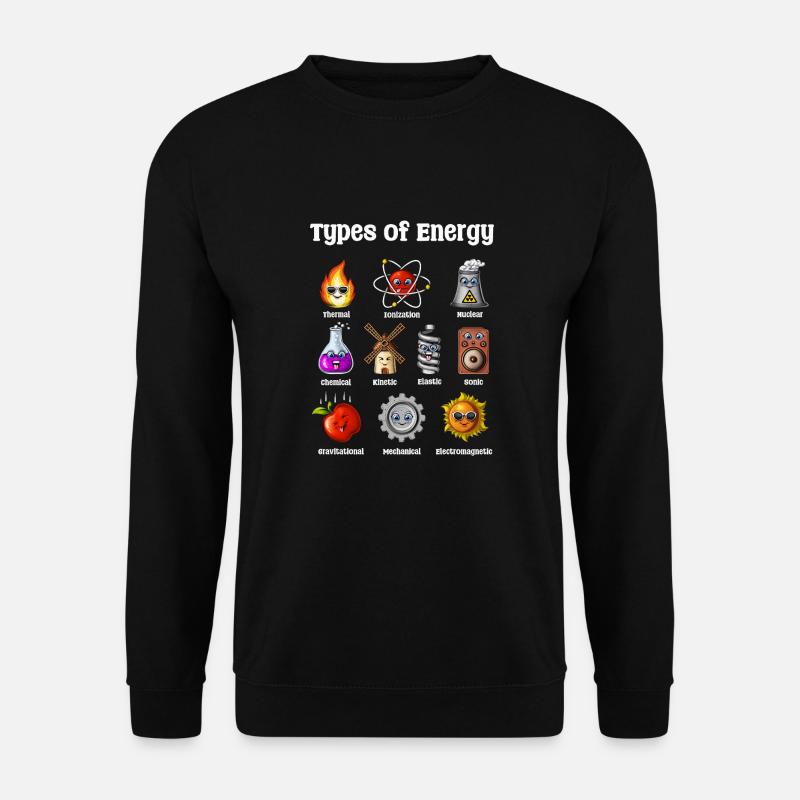 Physik Arten von Energie - Unisex Pullover - Schwarz