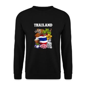 Thailand - Unisex Pullover - Schwarz - Vorne - Alina (178cm) & Michal (187cm)